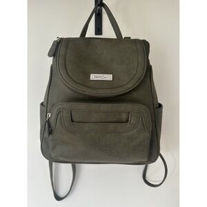 MultiSac Bag Backpack Green Multiple Compartments Adjustable Strap‎ Purse